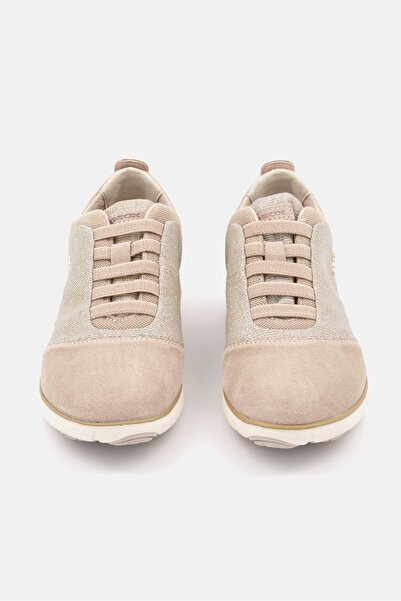 Geox Women Slip On Suede Casual Shoes, Silver