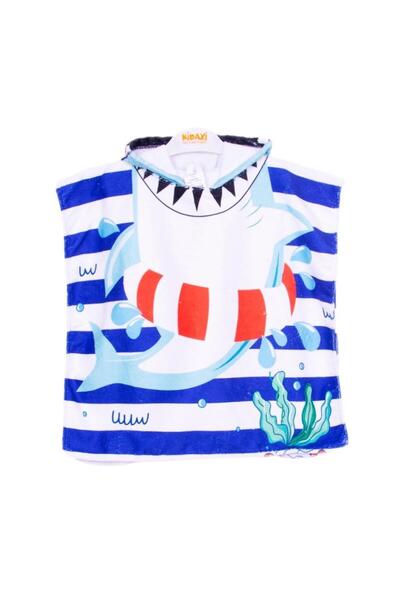 Kidaxi معطف بنمط سمكة القرش لعمر 2-4-6 سنوات