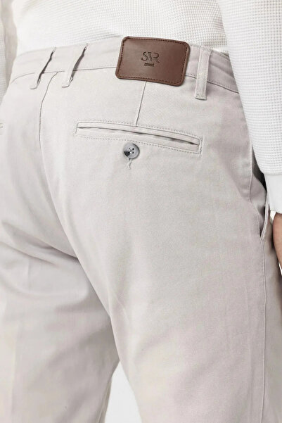 SÜVARİ REGULAR KALIP ARMÜRLÜ KETEN PANTOLON