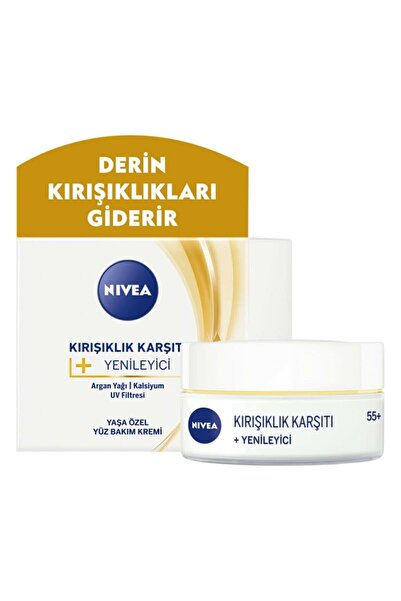 NIVEA Yüz Bakım Kremi Kırışıklık Karşıtı Yenileyici 55 Yaş 50 ml