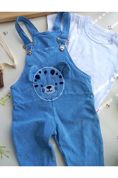 MÇ FAMİLY STORe KIZ ERKEK BEBEK Çocuk Jean Salopet 2' Li Kot Tulum Takim