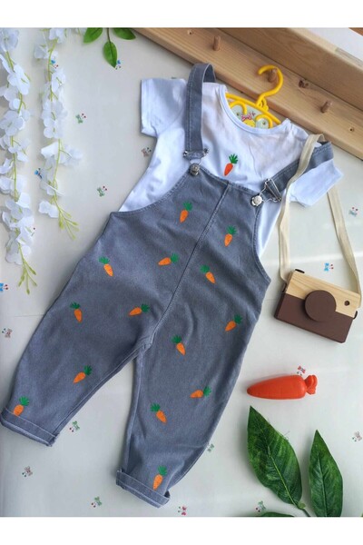 MÇ FAMİLY STORe Baby Girl Baby Kids Jean Salopet 2-Piece Jeans Jumpsuit