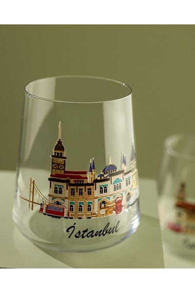 Madame Coco Istanbul City Set of 2 Water Glasses - Transparent