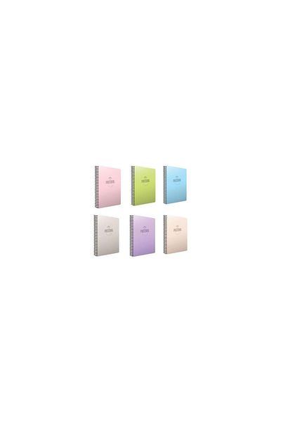 Gıpta Pastoral 72 Yp. A4 Spiral Pp. Cover Notebook - 3 Checkered, 3 Lined 6 Pcs