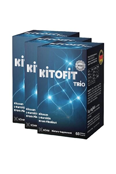 BÖHM Kitofit Trio (kitosan, L-karnitin, Krom Pikolinat) 60 Kapsül 3 Adet