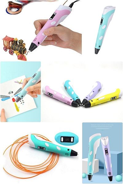 Teknoartshop 3D Pen 4 Meters X 10 Colors Filament Template with Adapter