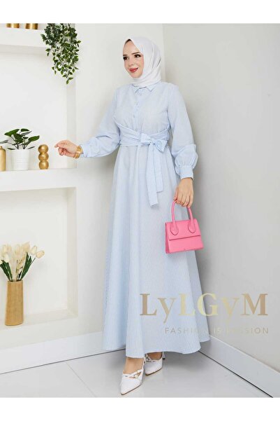 LyLGyM FASSION IS PASSION Γυναικείο Φόρεμα Μακρύ Μακρύ Φόρεμα με Κουμπιά Σταθ...