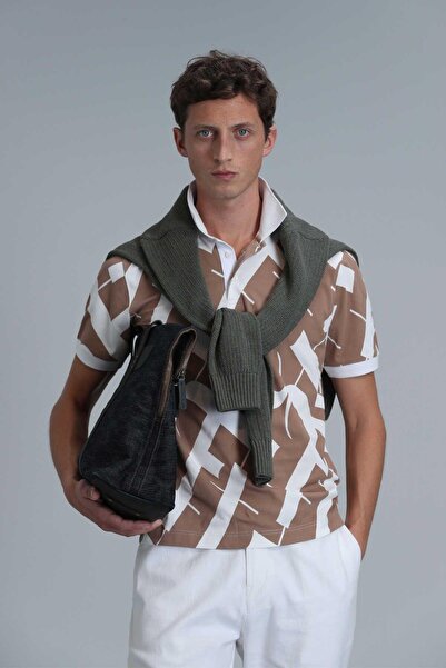 Lufian Ανδρικό μπλουζάκι Cara Sport Polo Χάλκινο