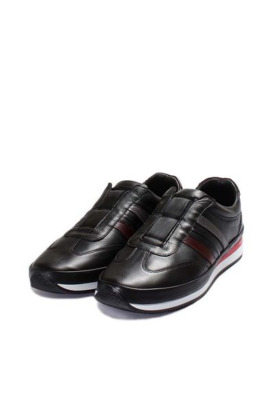 Ayakkabıhane Genuine Leather Inside and Outside Black Men's Sports Sneaker Shoes Ah088561311893