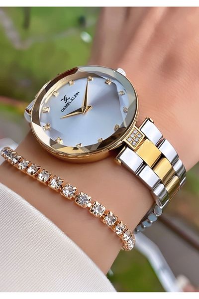 Daniel Klein Women's Original Watch – Crystal Glass – 2 Year Warranty – with Bracelet – Gift