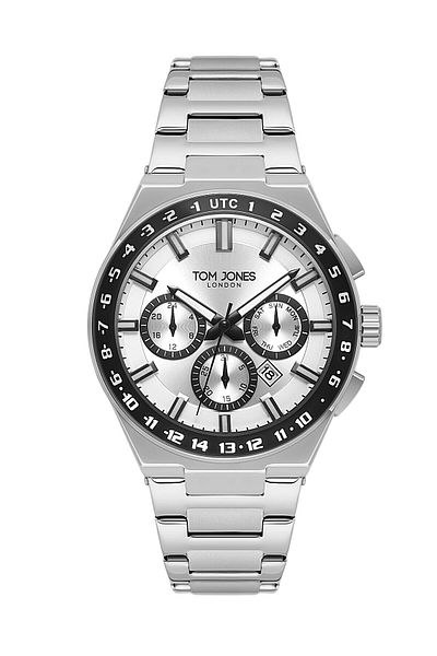Tom Jones Men's Wristwatch with Steel Calendar 3 Atm Waterproof 2 Years Warranty Tjsb9Ip2
