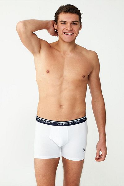 U.S. Polo Assn. Πόλο Ασν των ΗΠΑ. 80481 Ανδρικό Modal Boxer-λευκό