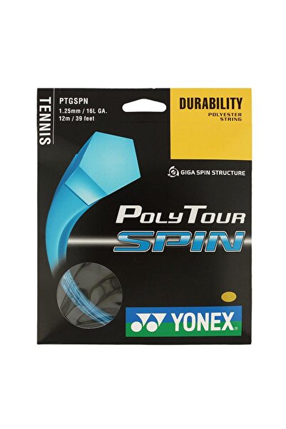 YONEX Poly Tour Spin 1.25 / 12M Tenis Kordaj - Kobalt Mavi