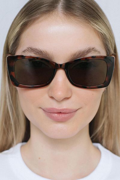 Bilge Karga Greta Leopard Green Sunglasses