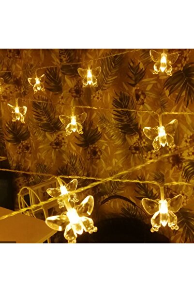 Pandoli Partidolu Mandallı Kelebek Şekilli Pilli Gün Işığı Pilli Led Işık 2 Mt