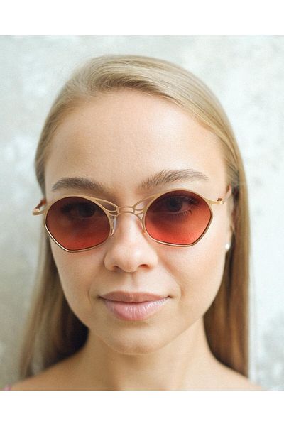 Bilge Karga Gustav Gold - Orange and Red Sunglasses