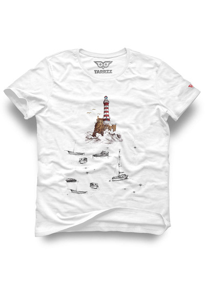 Tarrzzcom تي شيرت بتصميم فانوس أطلس تي شيرت قطني بأكمام قصيرة ورقبة دائرية وط...