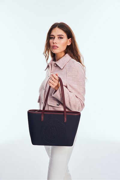 U.S. Polo Assn. Geantă de umăr pentru femei albastru bleumarin-roșu Claret Us25678