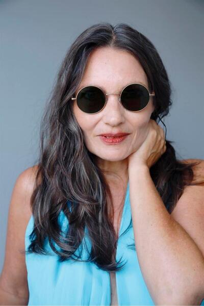 Bilge Karga نظارة شمسية جيبا باللون الأخضر الذهبي