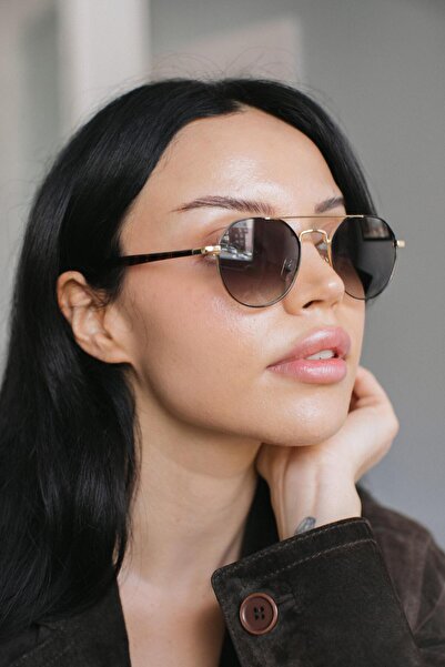 Bilge Karga Sakarca Gold Green Gradient Sunglasses