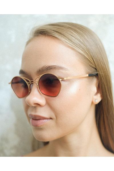 Bilge Karga Gustav Gold - Orange and Red Sunglasses