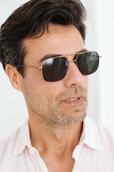 Bilge Karga Gregor Gold Green Men's Sunglasses