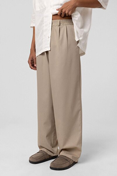VAMOSCLO Baggy Fit Kumaş Pantolon Taş