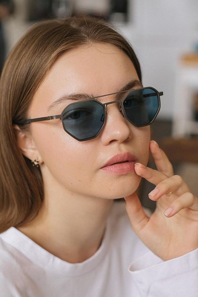 Bilge Karga Alaca Silver Blue Sunglasses