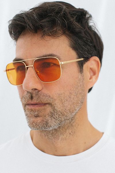 Bilge Karga Gregor Gold Orange Men's Sunglasses