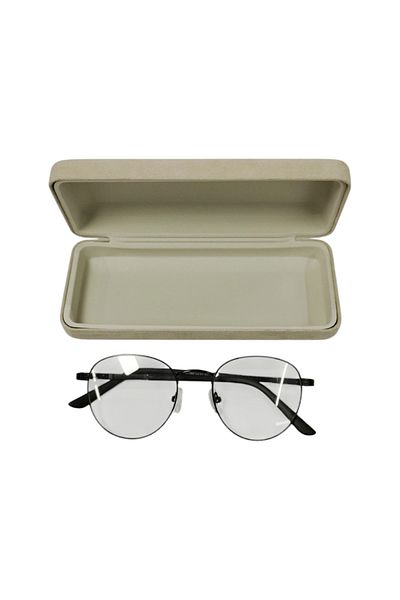 bonjorno aksesuar Square Glasses Container for Optical Frame (Hard) Wiping Cloth with Gift