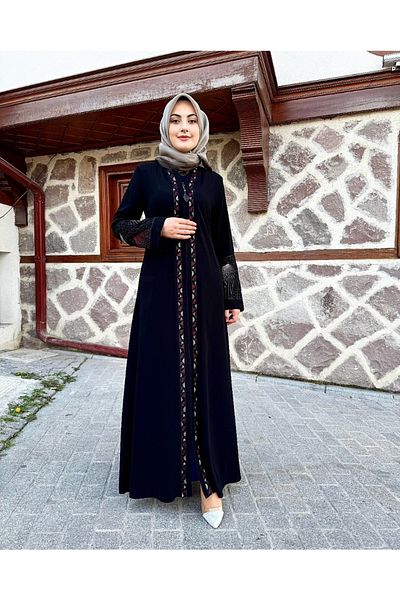 sümeyra Ferace de broderie Yakamoz