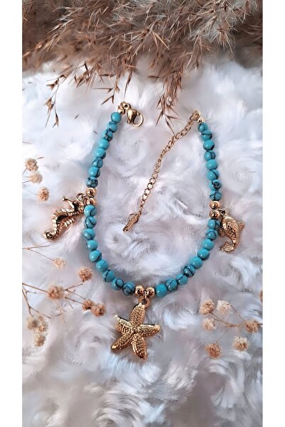 Serenity سوار من الفولاذ الحجري الأزرق ذو طابع بحري