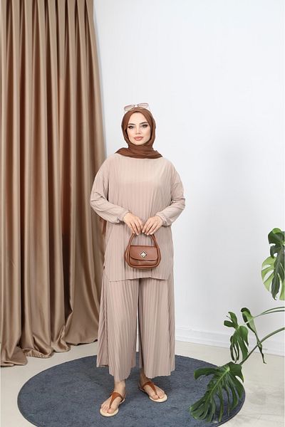NİSUM MODA Pleated Trousers Set
