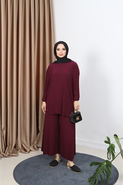 NİSUM MODA Pleated Trousers Set