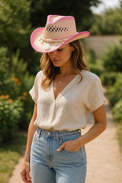 LAGRANZE Women's Premium Bohemian Cowboy Hat