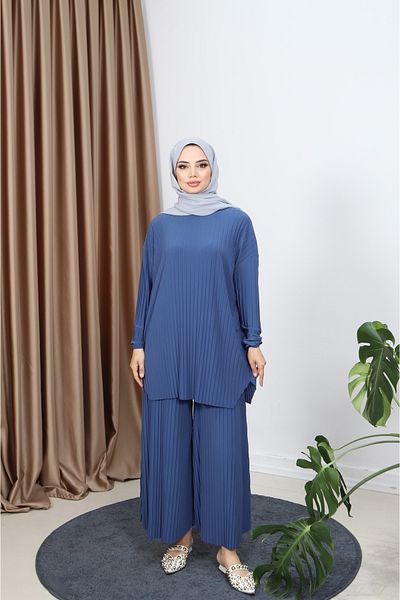 NİSUM MODA Pleated Trousers Set