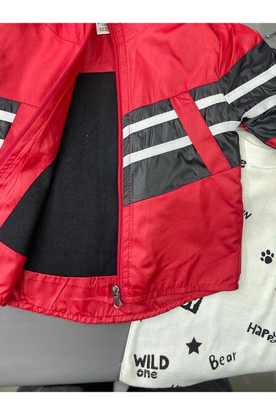 ZİMBOO BABY BOY SET MICRO VEREV STRIPED RAINCOAT SET OF 3 MONTHS