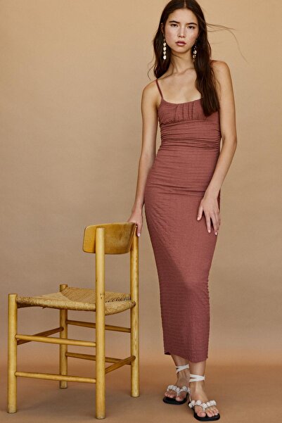 Pull & Bear Rustik midi elbise