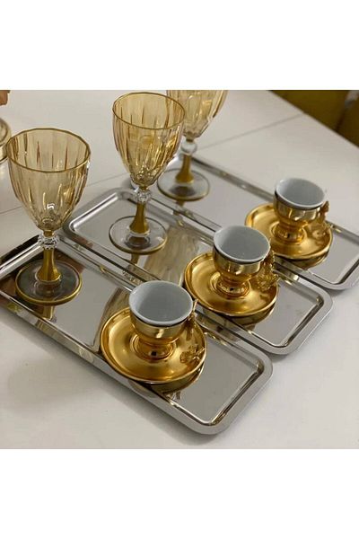 Elzem Stainless Steel 3 Pack Baton Presentation Tray Without Accessories Flat Model Lux