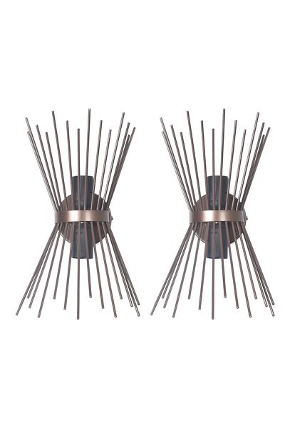 Modavize Modern Design Hedgehog Brown 2-Piece Wall Set - for Lighting (2 Pcs)