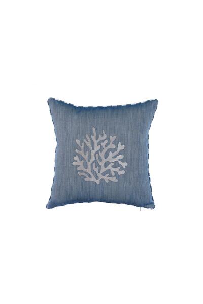 caka home design غطاء نجمة مرجاني (خلفية كحلي / تطريز حجري / 45 × 45 سم)