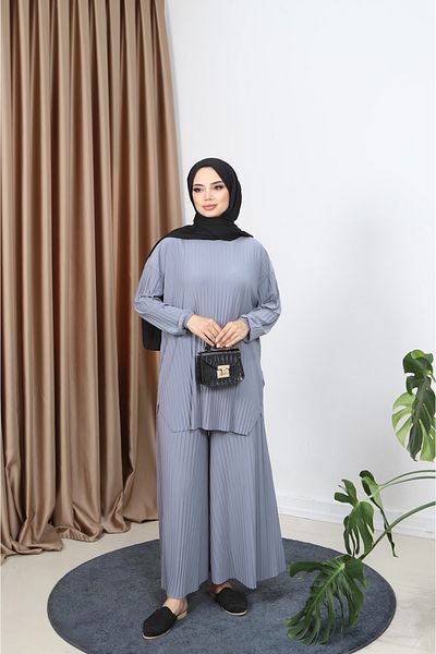 NİSUM MODA Pleated Trousers Set
