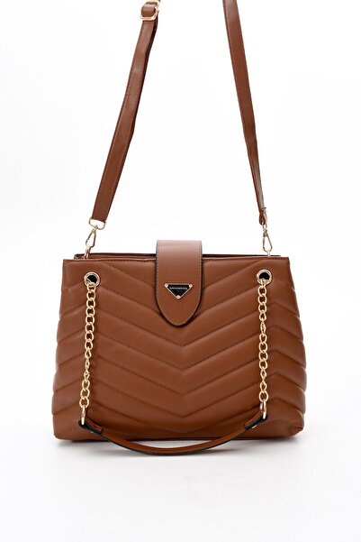 Sanmorris Γυναικεία τσάντα χεριών και ώμου με καπιτονέ 4 θέσεων από συνθετικό...