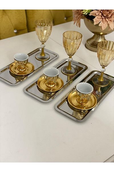 Elzem Stainless Steel 3 Pack Baton Presentation Tray Without Accessories Flat Model Lux