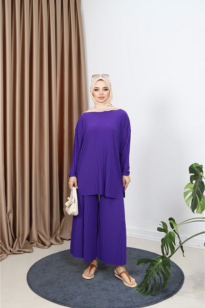 NİSUM MODA Pleated Trousers Set