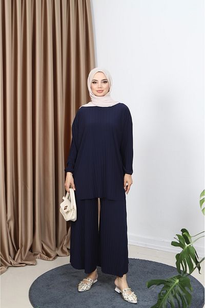 NİSUM MODA Pinted Loose Cut Trousers Suit