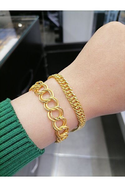 İdeal Sarraf 22 Ayar Altın Uzayyolu Ve Dallas Yatırımlık Bileklik Bir Arada