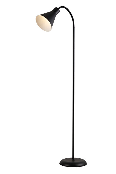 Apliqa Testa Metal Oynar Başlıklı Ayaklı Abajur Siyah Lambader