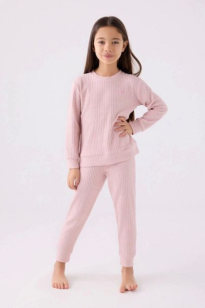 Rolypoly Girl's Pink Long Sleeve Pajama Set