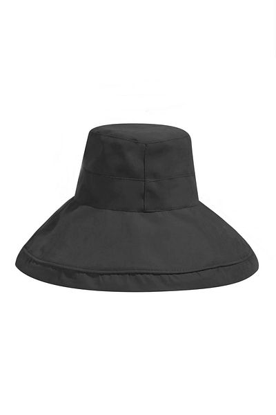Külah Women's Oversize Mustard Uv Protection Bucket Beach Hat Black